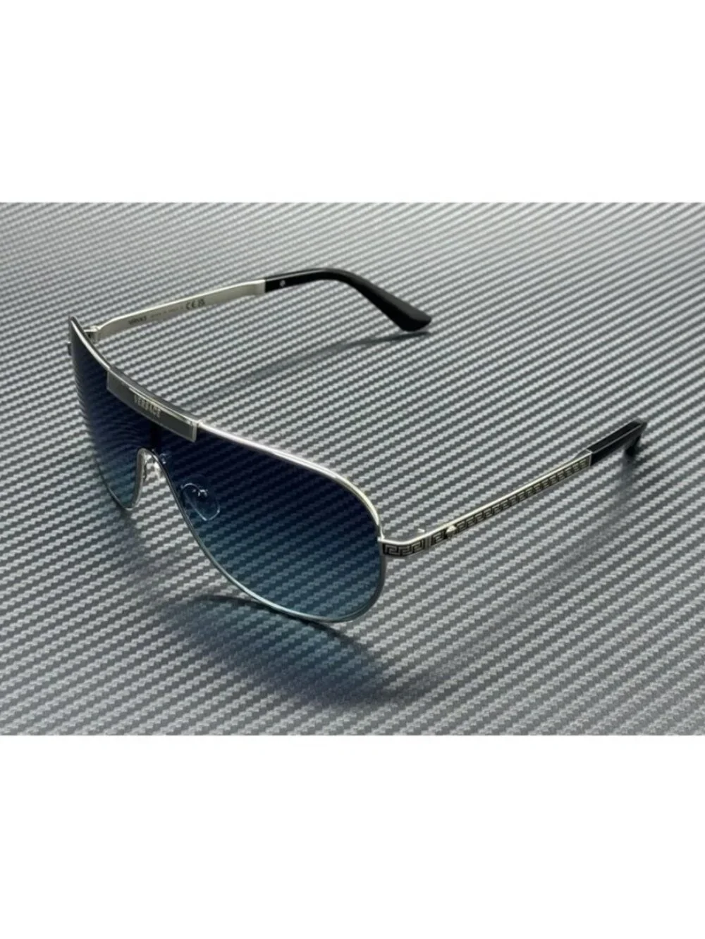 New Versace Men Silver Sunglasses 70-20-140